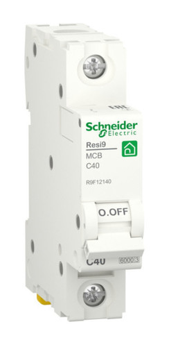 Автоматический выключатель Schneider Electric Resi9 1P 40А (C) 6кА, R9F12140