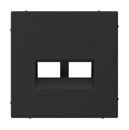 Systeme Electric ArtGallery Карбон Накладка двойная для информационных функций типа Keystone