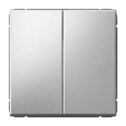 Systeme Electric ArtGallery Алюминий Выключатель 2-клавишный кнопочный, 10АХ, механизм, быстрозажим. клем.